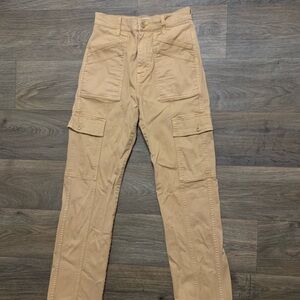 Madewell Women's Tan Straight Leg Cargo Pants